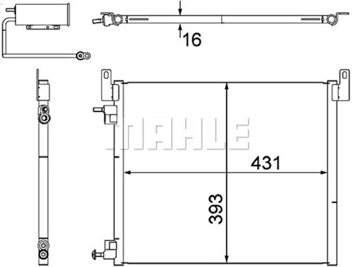 Condenser mahle fits - ac,