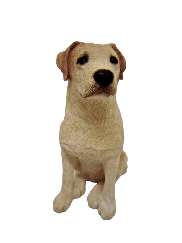 Yellow labrador figurine hand - figurine,