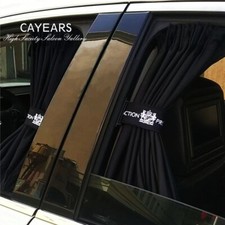 2Pcs JDM Cayears Produce Luxury Car Curtains White JP Window Shade Valance 70S