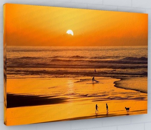 Sunset beach surf seascape - beach,