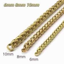 Solid Brass Wheat Chain  wide for Wallet Jewelry Key Chain Craft DIY6mm 8mm 10mm