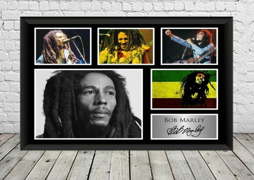 Bob marley signed photo print - marley,
