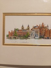 London Landmarks Westminster Abbey Colour Panoramic Print Signed Art Gift