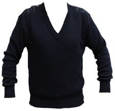 Nato V Neck Pullover Jumper Sweater Navy Blue Lightweight Wool/Acrylic NATJUM02