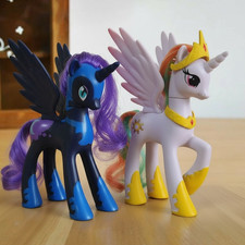 2Pcs My Little Pony Nightmare Moon Princess Celestia Action Figures Model Toys