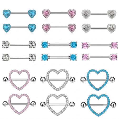 Silver heart rhinestone - silver,