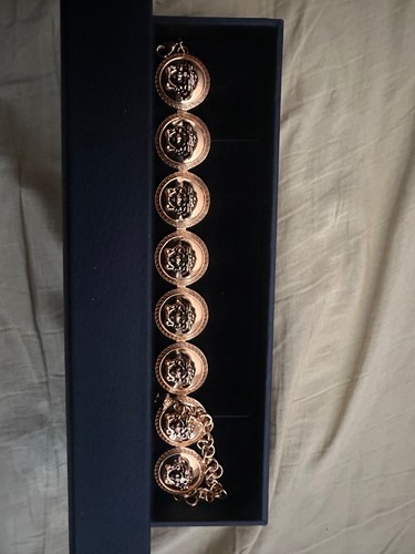 Versace gold medusa necklace - gold,