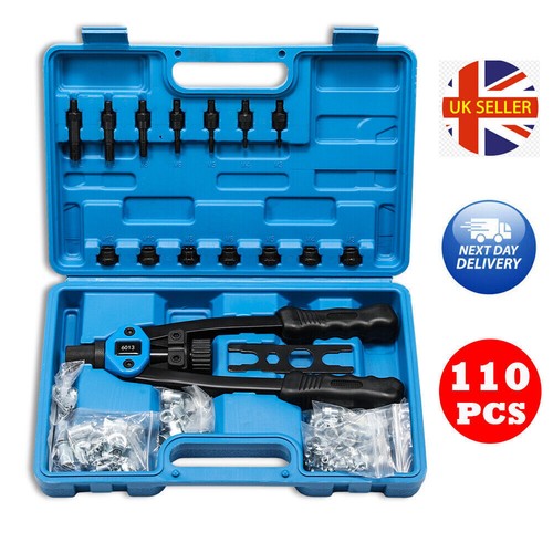 110pcs rivet nut kit riveter - nut,
