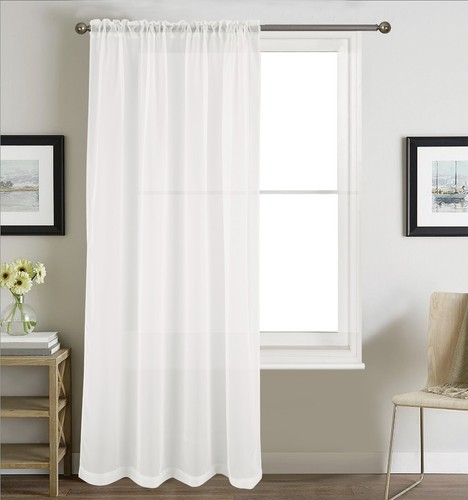 Voile curtain panel slot top - panel,