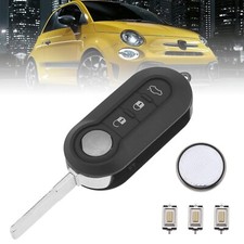 3 Button Remote Key Fob Case CR2032 Battery Switch Replace for Fiat 500