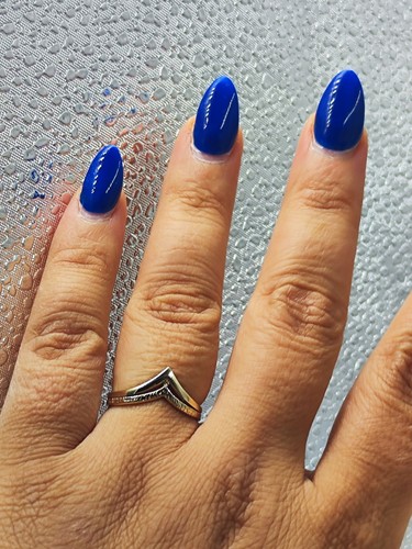 9ct gold wishbone ring size - 9ct,