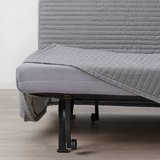 IKEA LYCKSELE LÖVÅS Sofa Bed 2-Seat, Bed Frame, Dark Grey Mattress Cover