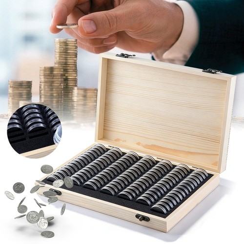 Coin collecting wooden storage - collecting,