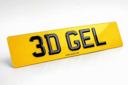 Gel number plates - 3d, pair