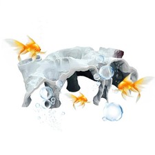 Aquarium Cave Hide For Betta, Shrimp, Plecos – Fish Tank Tunnel Decor ABS