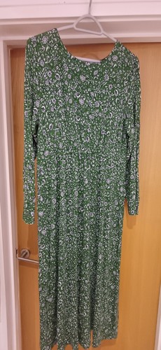 Joules green floral midi dress - green,