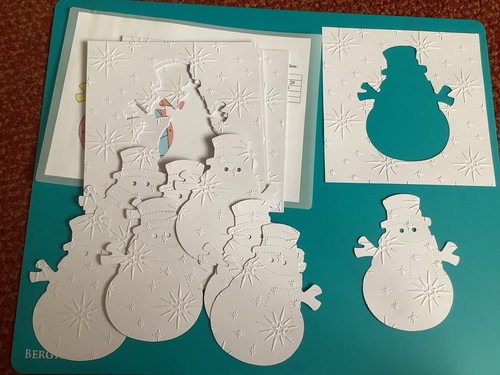 Snowman iris folding embossed - snowman,