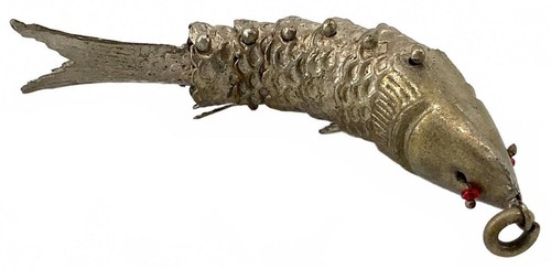 Vintage articulated fish - articulated,