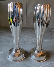 2x silver plated Vases Vintage