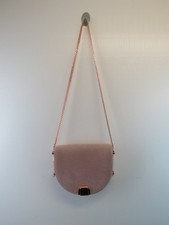 Ted Baker Pink Suede Crossbody Bag with Rose Gold Chain