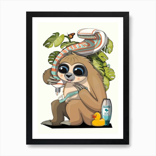 Sloth cleaning teeth the - cleaning,