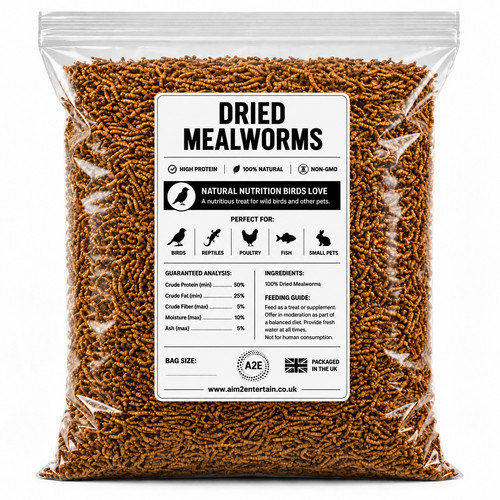 Dried mealworms premium - dried, wild
