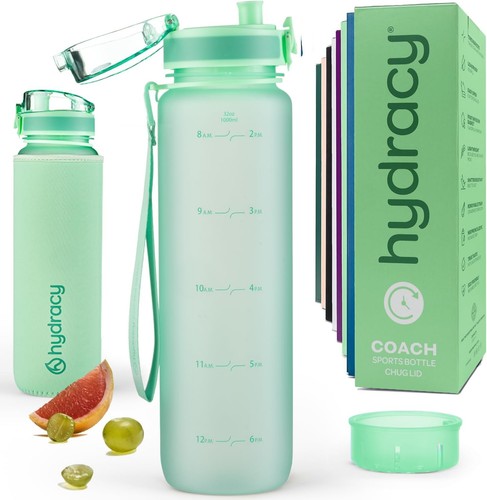 Hydracy water bottle with time - water,