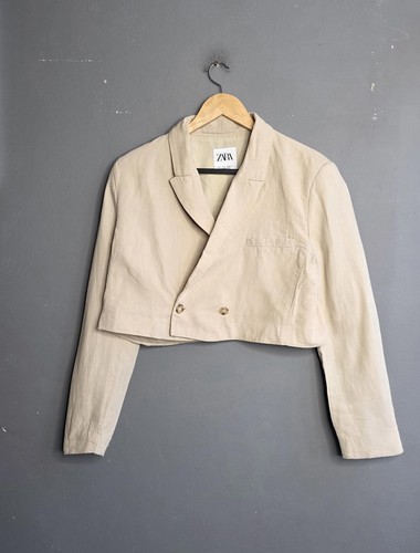 Zara stone beige cropped - stone,
