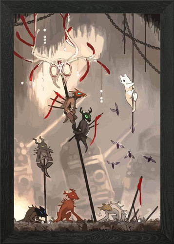 Rain world game framed - game, wall