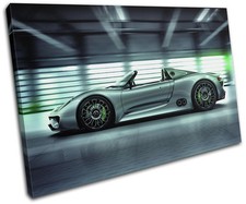 Porsche 918 Spyder Supercar Hybrid Cars SINGLE CANVAS WALL ART Picture Print