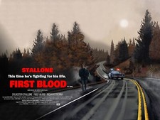 FIRST BLOOD 1982 quad poster print 30x40"     Stallone Richard Crenna FREE P&P