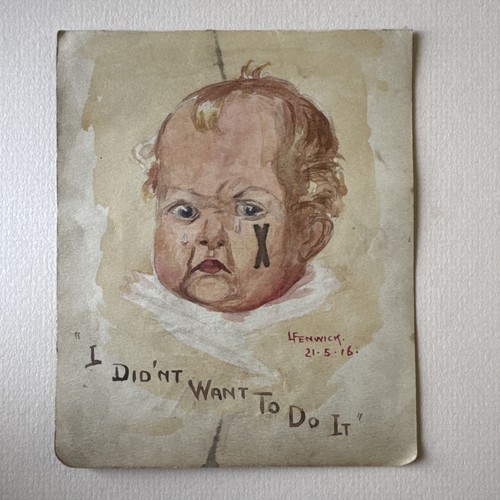 Antique ww1 1916 watercolour - 1916,