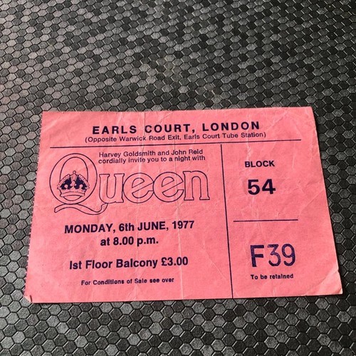 Queen ticket earls court - earls,