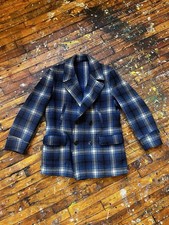 1940s Mackinaw Wool Plaid Coat