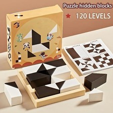 120 Level Hidden Building Block Kids Puzzle Toys Logic & Spatial Reasoning Game