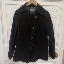 M&S Per Una Dark Green Corduroy Jacket Woman 12 Great Condition
