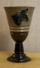 Studio Pottery Stoneware Wine Goblet Löwens. Hill Studio jersey