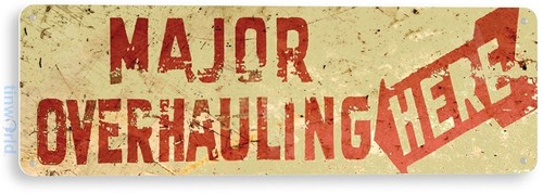 Tin sign major overhauling - sign,