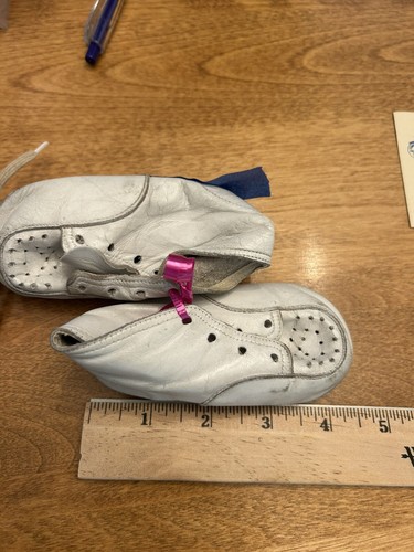 Vintage white baby shoes - vintage,
