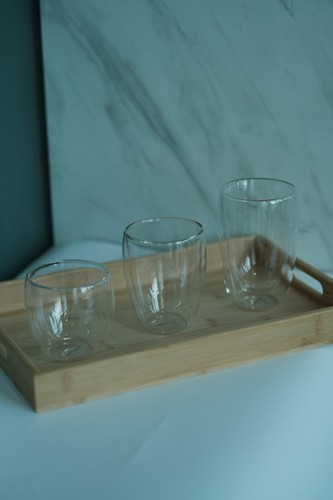 Large wooden tray - tray-, butler