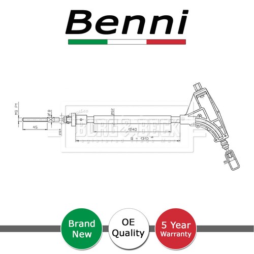 Hand brake cable front benni - front,