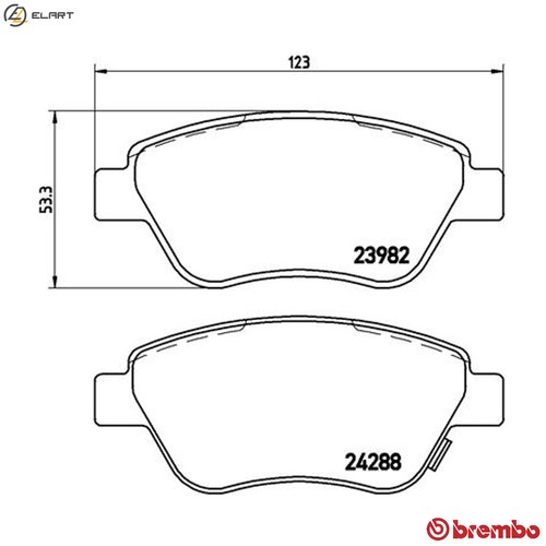 Brake pad set disc - set,
