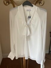Classic Ivory Pussy Bow Ladies
