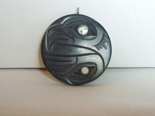 Haida argillite eagle - argillite, eagle/raven
