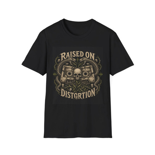 Raised distortion guitar - raised, on