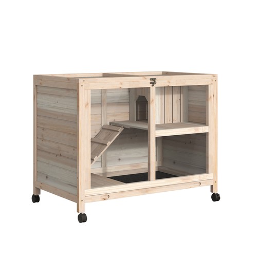 Pawhut rabbit hutch bunny - pawhut,