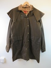 Men's R.M Williams Waxed Khaki Overcoat Size: Small