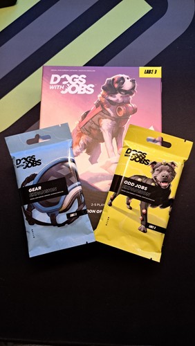 Dogs with jobs plus both - with,