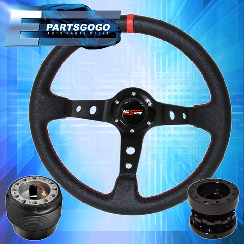 Deep dish black steering - deep,