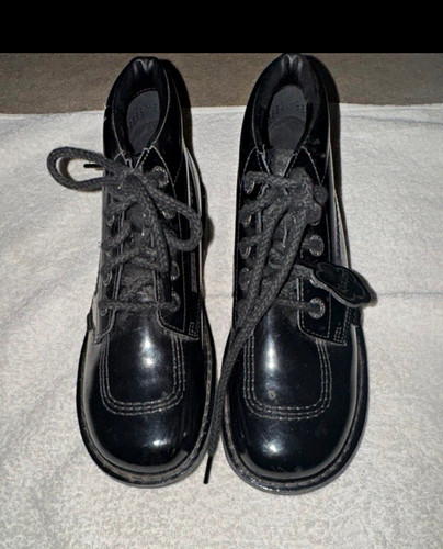 Kickers teens black patent - teens,